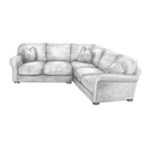 Bently Rounded T-back Sectional